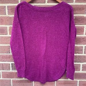 Old Navy Berry Sweater Tunic Curved Hem S